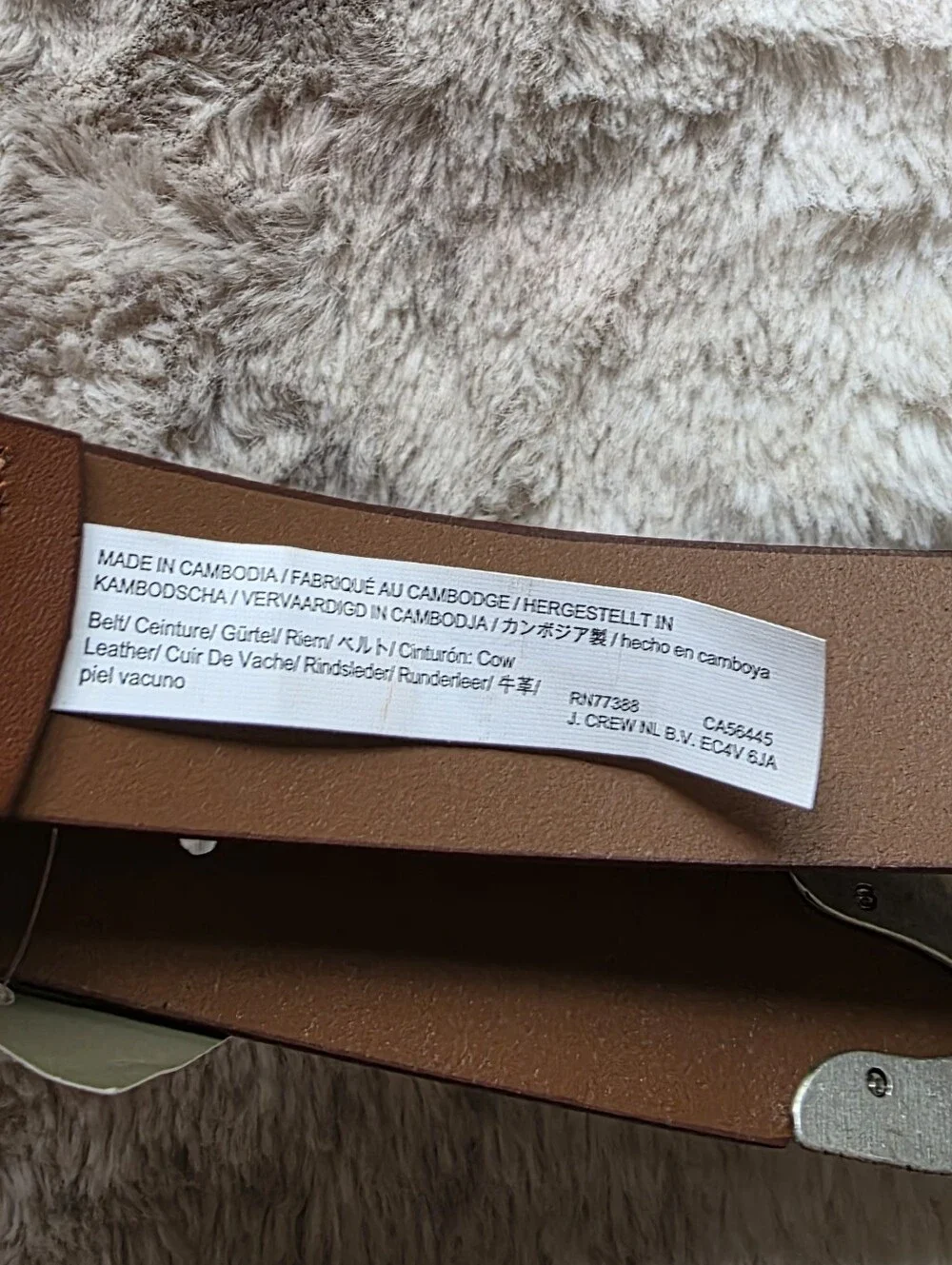 NWT J. Crew Western buckle belt in Italian leather, XS